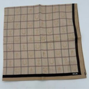 MCM Tan and Black Women's Scarf